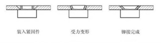 漲鉚螺母壓接過程 