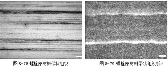 螺栓原材料帶狀組織，螺栓原材料帶狀組織析